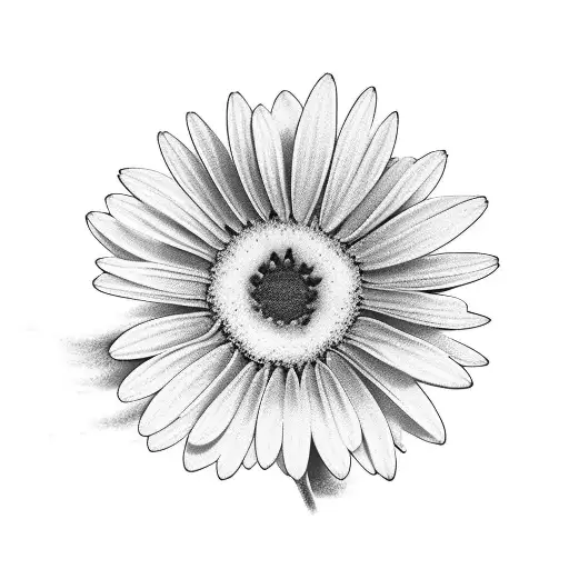 Wildflower Daisy Growing In Middle Of Highway