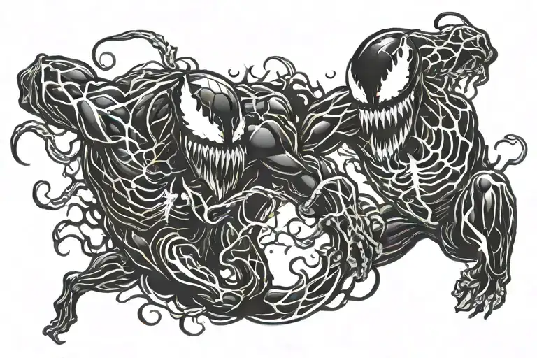 Venom And Carnage Fighting