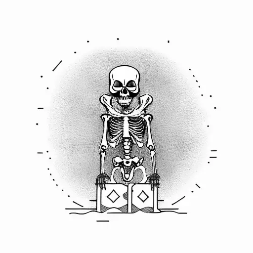 Hooded Skeleton Standing On A Small Boat With An Outstretched Hand Offering Help On Board