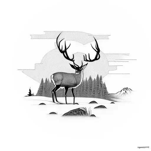 A Serene Landscape Of Salt Lake City With A Deer In The Foreground