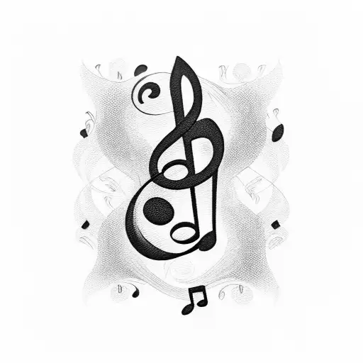 Musical Notes Intertwined With Bible Verses