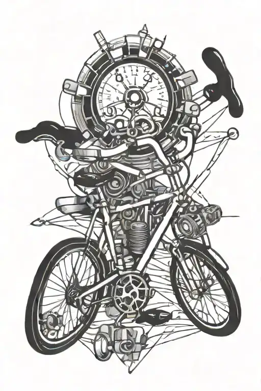 Bike And Heartbeat Line