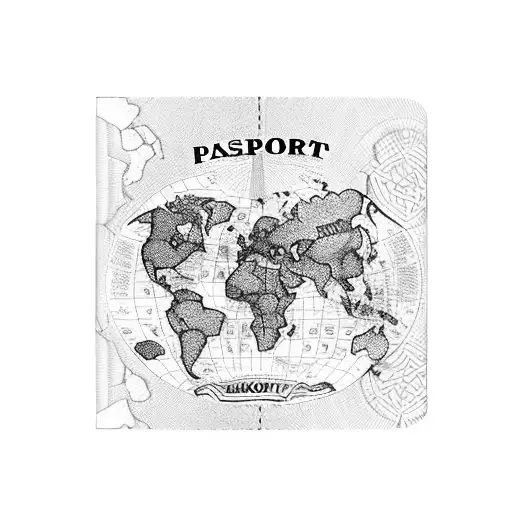 A Passport With Children Playing Around The World Map
