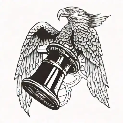 Flying Eagle Holding Chess Piece