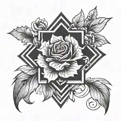 A Stylized Entrepreneur Symbol With Flowers Intertwined To Represent Growth And Success