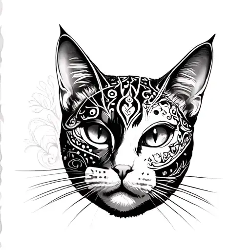 Cat With The Mask Of Khanya In Full Growth