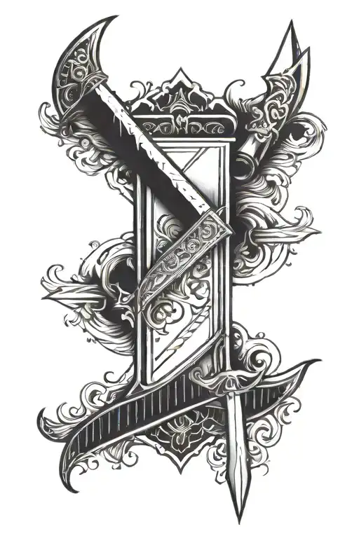 A Dagger With A Ruler As Its Blade