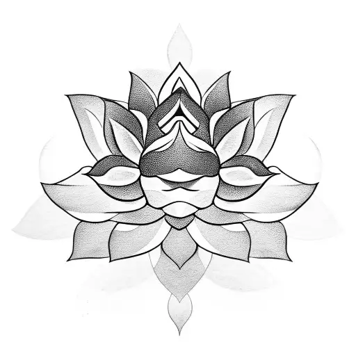 Lotus Flower With Samurai Mask