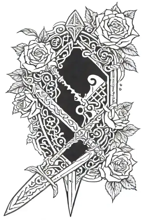 Sword And Roses Zelda Ocarina Of Time