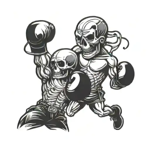 Skull Fighting Boxing
