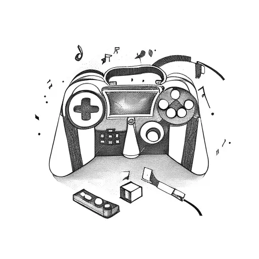 A Book With Pages Made Of Gaming Controllers And Musical Instruments