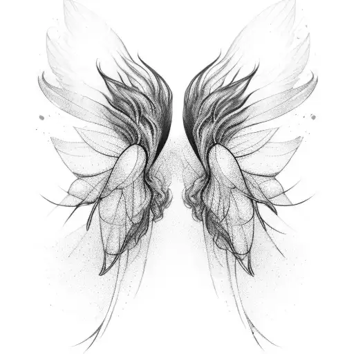 Set Of Overlapping Fairy Wings In A Downset Position