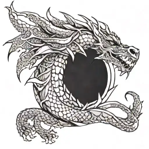 Dragon On The Clavicle For Man