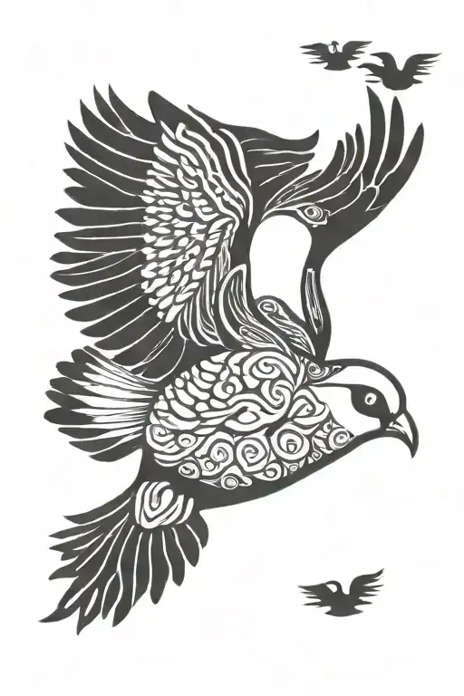 Haida Dove Mid Flight