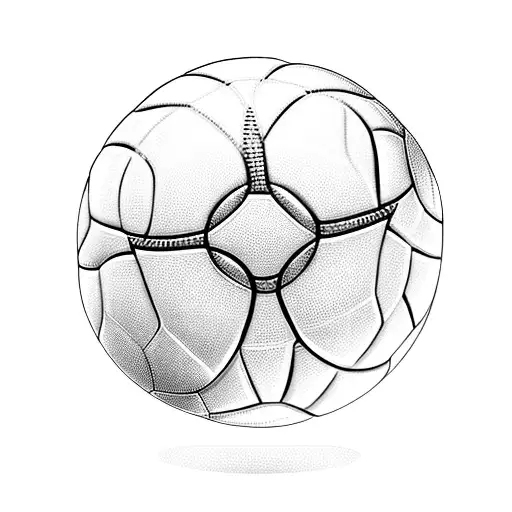An Intricate Basketball And Soccer Ball Intertwined With Each Other
