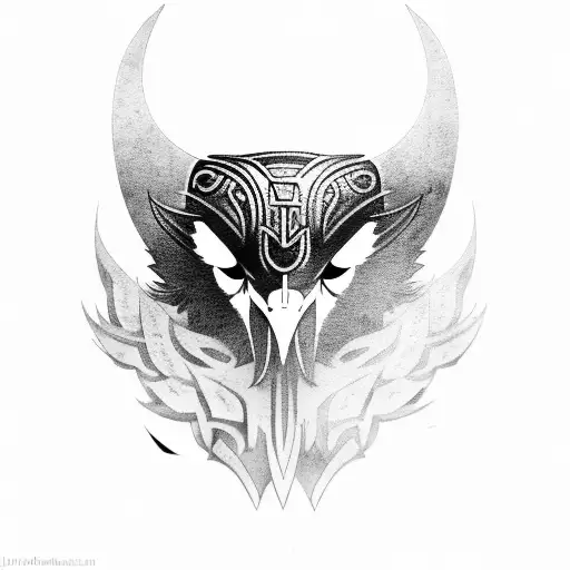 Norse Raven Staring At You And Taking Off