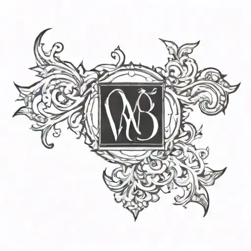 Word In Gothic Letters In Circular Shape