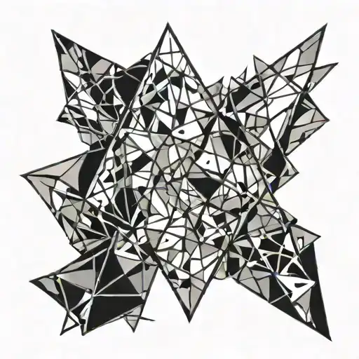 Broken Glass Tatoo Design