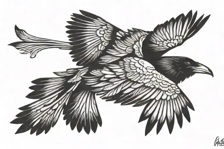 Raven Flying