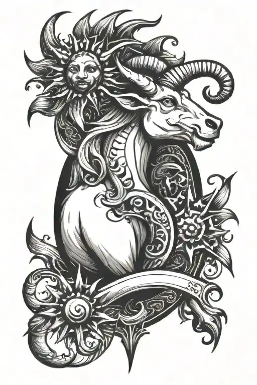 Capricorn Three Stars And A Sun