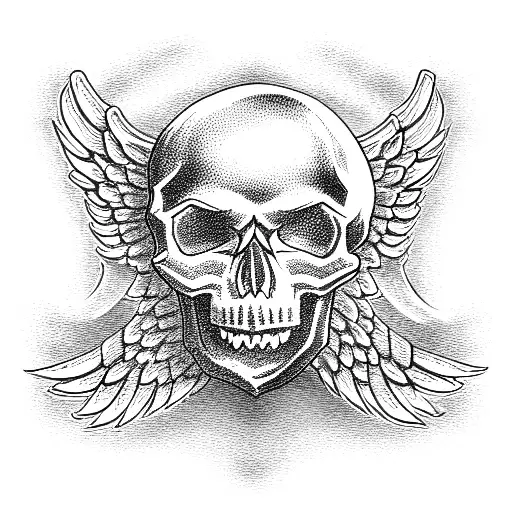 Skull Angel Wings