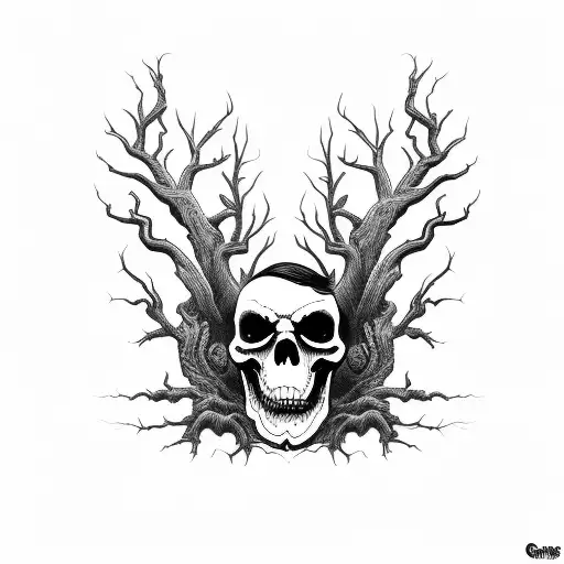 Dead Oak Tree Grim Reaper