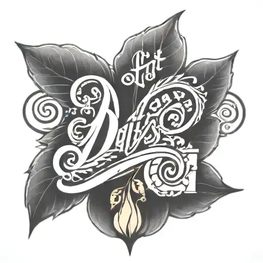 A Lettering Tattoo That Says Daysi Let It Be Just Lettering