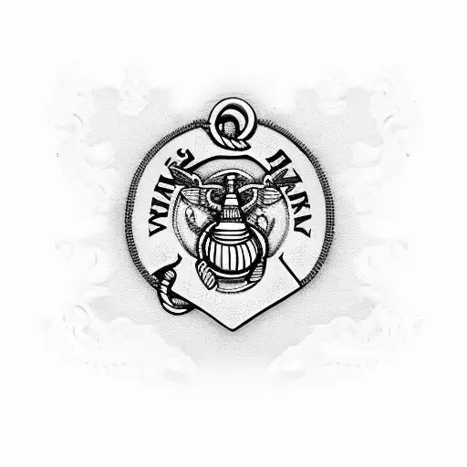 Marine Corps Emblem Dog Tags Ammunition Roses Lace Sleeve