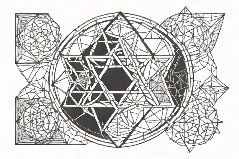 Sacred Geometry Gradient From Black To Light Gray
