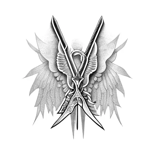 A Sword With Wings At The Handle