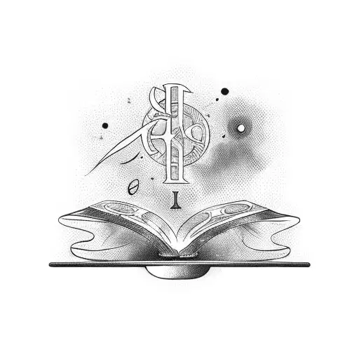 An Open Book With Roman Numerals And Musical Symbols Floating Out Of It