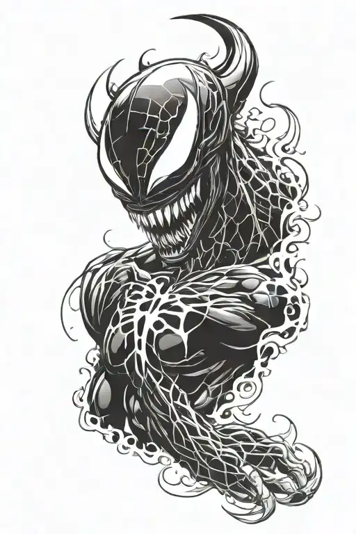 Marvel Character Venom Mostly Line Work