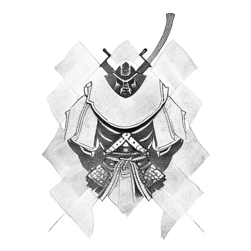 Samurai Sitting With A Sword