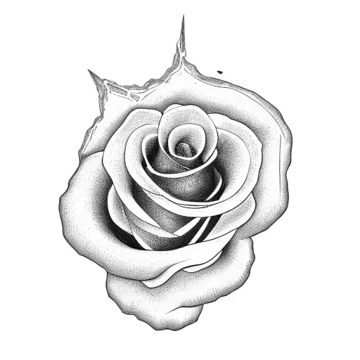 Small Solid Black Rose
