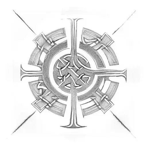 Give Me A Celtic Cross From Muiredach's High Cross That Is Black And White