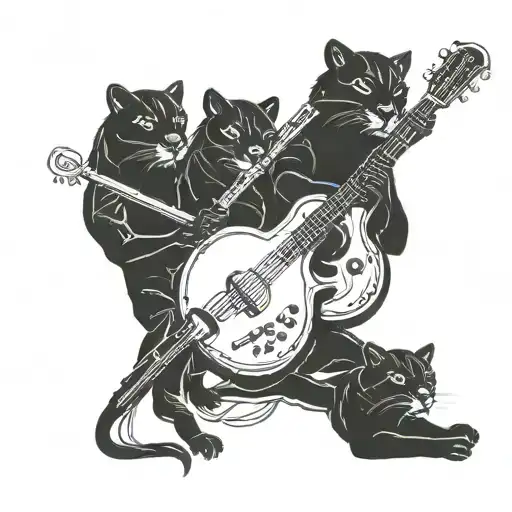 Black Panthers Playing Instruments
