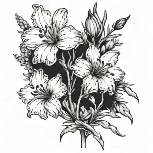 Daisy Gladiolus Hawthorn Together