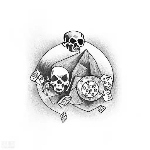 Death And A Witch Playing Dice