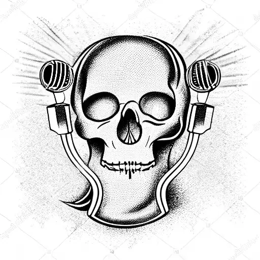 Skull And Microphone