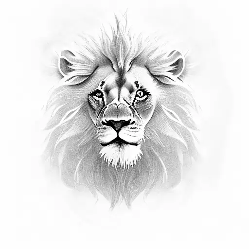 Lion With Bule Eyes And Chess Game