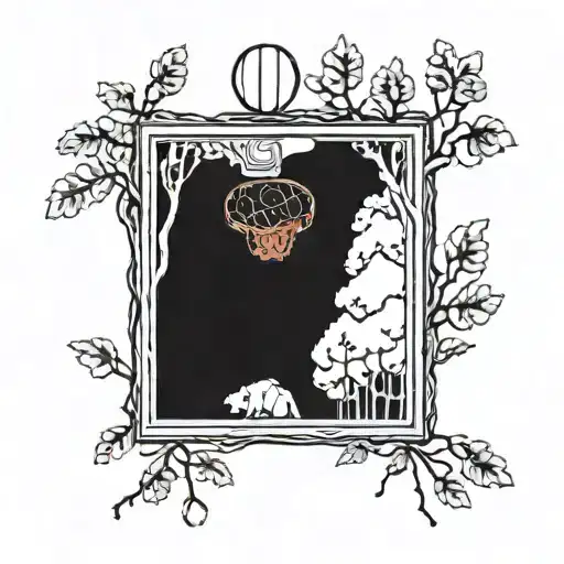 A Basketball Hoop Surrounded By A Forest Of Grizzly Bears