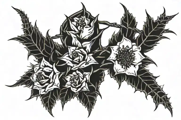 Barbed Wire And Thorny Vine