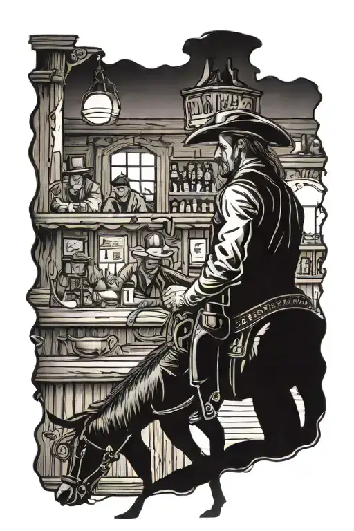 Western Saloon Scene