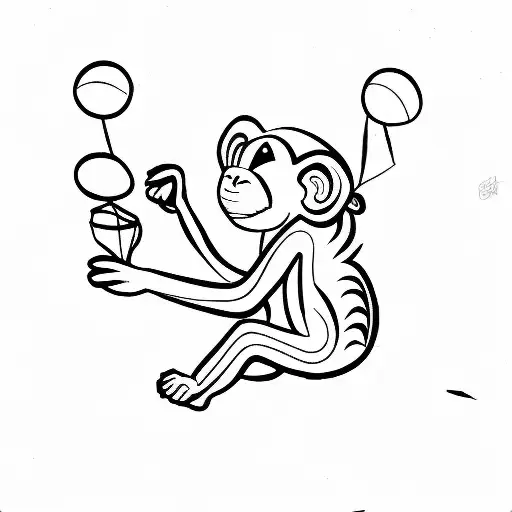 Monkey Holding A Balloon