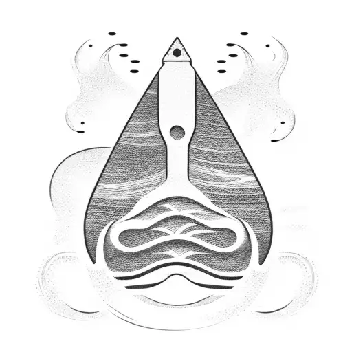 Beach Waves Forming A Guitar Shape