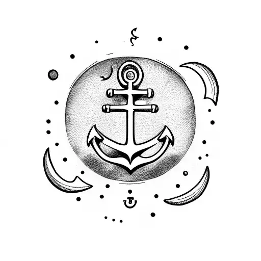 Anchor With Moon