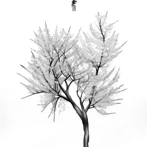 Sakura Tree With Sword Sleeve