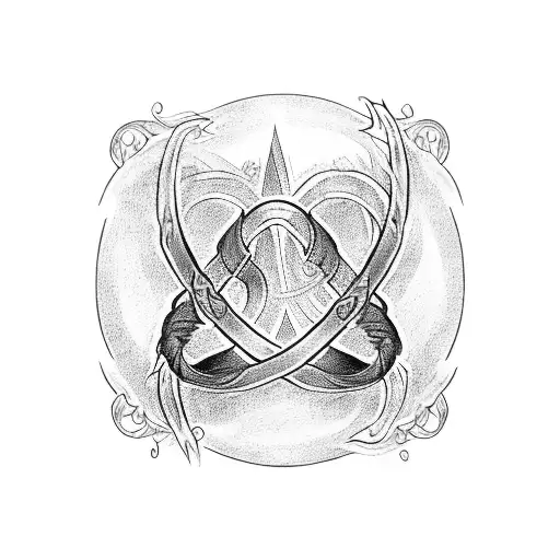 A Tattoo Of The One Ring From Lord Of The Rings With Elvish Script