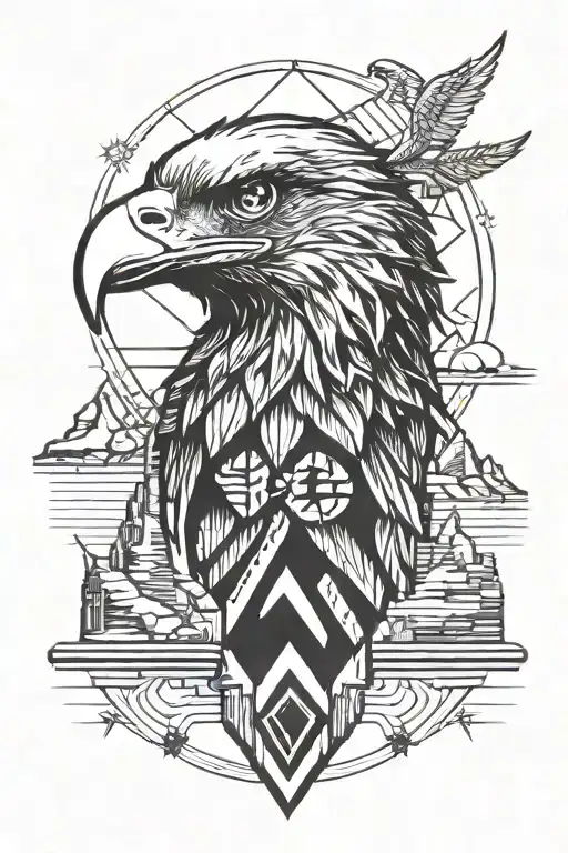 Eagle Head And Monument Valley