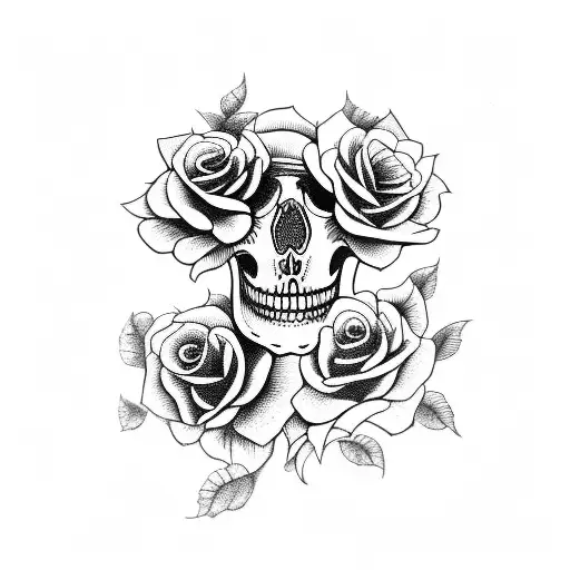 Skeleton With Florals